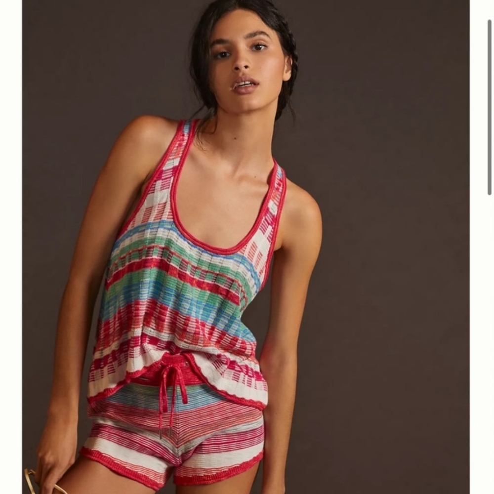 NWT Daily Practice by Anthropology Maldives Shorts & Tank Set Size XXS